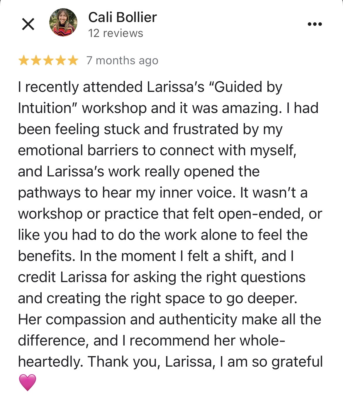 Testimonial from Cali Bollier